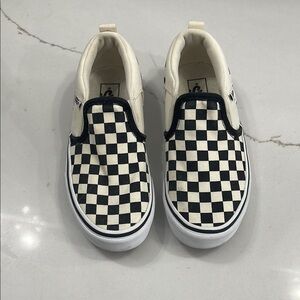 Vans Black and White Checkerboard Slip-Ons